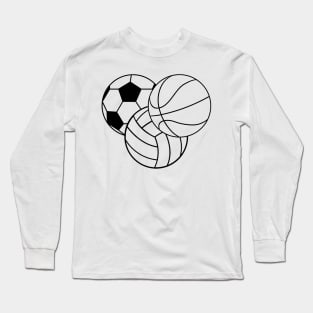 foot volley and basket balls Long Sleeve T-Shirt